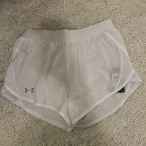 Under Armour athletic running shorts white